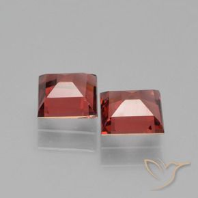 Gemme di Granato Piropo Rosso medio naturale da 1.47 ct, Quadrato, VVS-VS