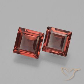 Gemme di Granato Piropo Rosso scarlatto naturale da 1.50 ct, Quadrato, VS