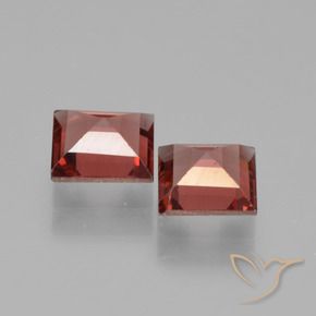 Gemme di Granato Piropo Rosso scarlatto naturale da 1.50 ct, Quadrato, VS