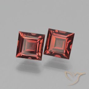 Gemme di Granato Piropo Rosso scuro naturale da 1.60 ct, Quadrato, VVS-VS