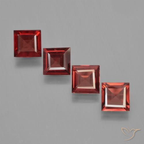 2.32ctw Naturale Rosso medio Granato Piropo, Quadrato, VS