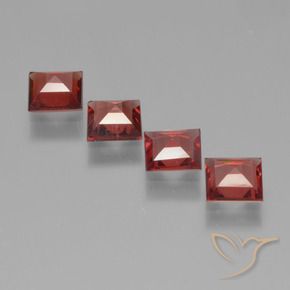 Gemme di Granato Piropo Rosso medio naturale da 2.32 ct, Quadrato, VS