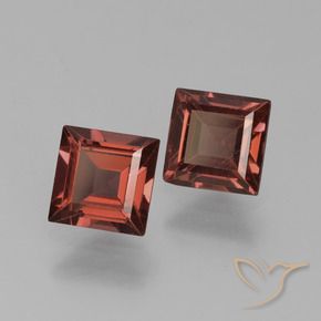 Gemme di Granato Piropo Rosso scuro naturale da 1.51 ct, Quadrato, VS
