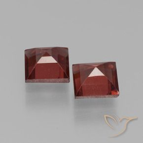 Gemme di Granato Piropo Rosso scuro naturale da 1.66 ct, Quadrato, VVS-VS