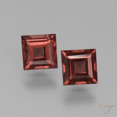 1.36ctw Naturale Rosso scarlatto profondo Granato Piropo, Quadrato, VVS-VS