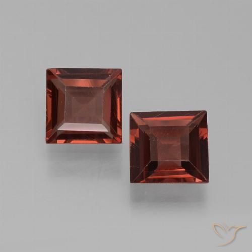 1.29ctw Naturale Rosso scarlatto profondo Granato Piropo, Quadrato, VVS-VS