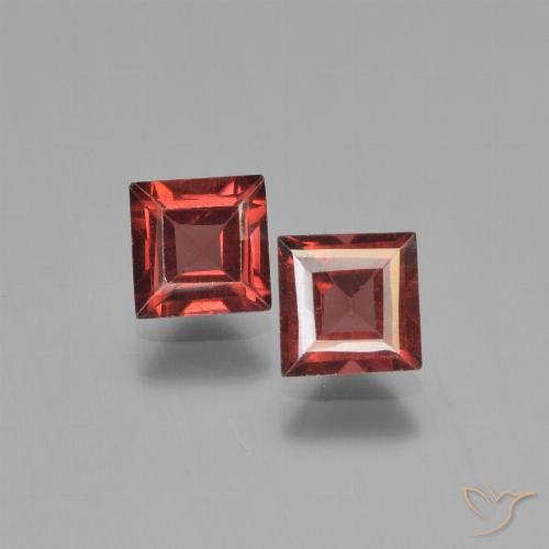 1.58ctw Naturale Rosso scuro Granato Piropo, Quadrato, VS
