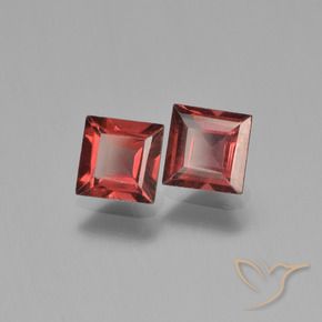 Gemme di Granato Piropo Rosso scuro naturale da 1.58 ct, Quadrato, VS