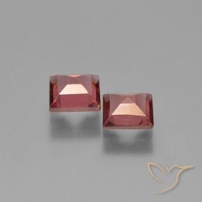 Gemme di Granato Piropo Rosso scuro naturale da 1.49 ct, Quadrato, VVS