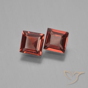 Gemme di Granato Piropo Rosso scarlatto naturale da 1.47 ct, Quadrato, VVS