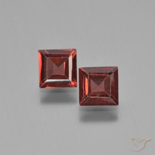 1.36ctw Naturale Rosso medio Granato Piropo, Quadrato, VS