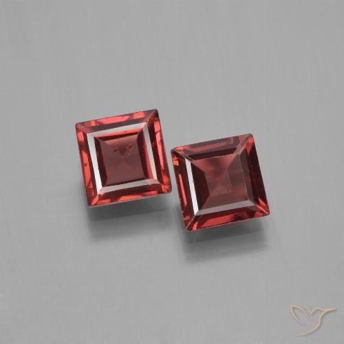 1.36ctw Naturale Rosso scuro Granato Piropo, Quadrato, VVS
