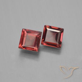 Gemme di Granato Piropo Rosso scuro naturale da 1.36 ct, Quadrato, VVS
