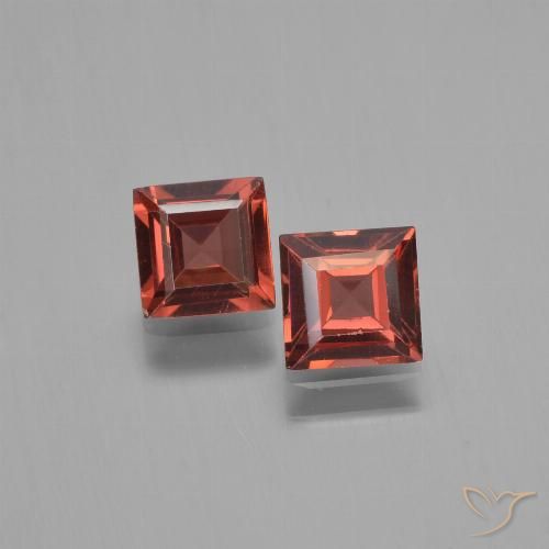 1.40ctw Naturale Rosso medio Granato Piropo, Quadrato, VVS