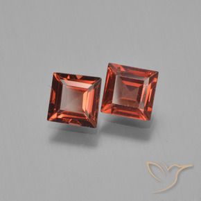 Gemme di Granato Piropo Rosso medio naturale da 1.58 ct, Quadrato, VVS-VS