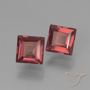 Gemme di Granato Piropo Rosso scarlatto naturale da 1.47 ct, Quadrato, VVS-VS