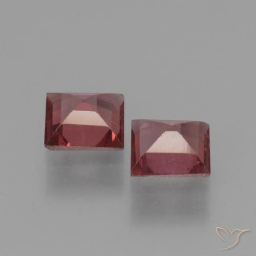 Gemme di Granato Piropo Rosso scuro naturale da 1.37 ct, Quadrato, VS-SI