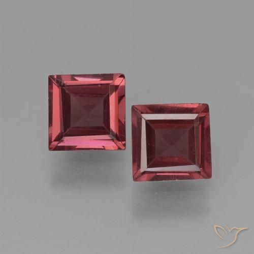 1.33ctw Naturale Rosso scarlatto Granato Piropo, Quadrato, VVS-VS
