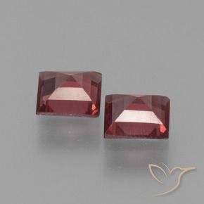 Gemme di Granato Piropo Rosso scarlatto naturale da 1.33 ct, Quadrato, VVS-VS