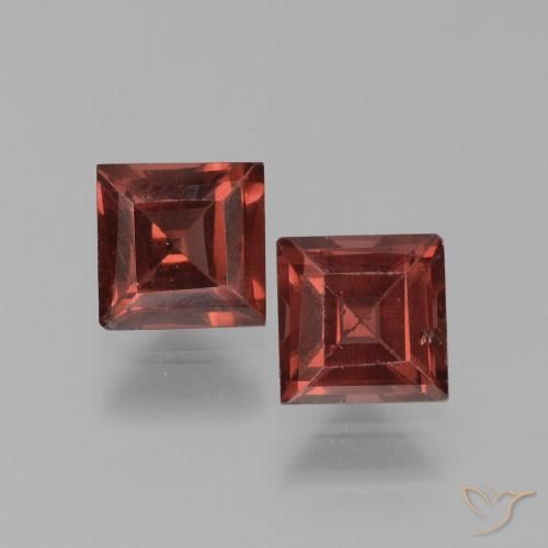 1.62ctw Naturale Rosso scuro Granato Piropo, Quadrato, VS