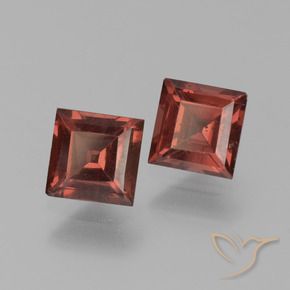 Gemme di Granato Piropo Rosso scuro naturale da 1.62 ct, Quadrato, VS