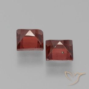 Gemme di Granato Piropo Rosso scuro naturale da 1.62 ct, Quadrato, VS