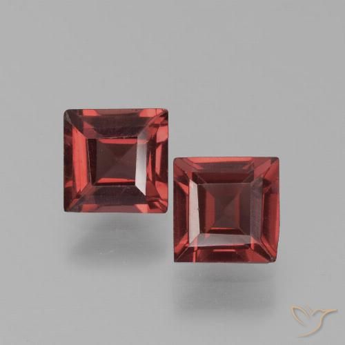 1.40ctw Naturale Rosso scarlatto profondo Granato Piropo, Quadrato, VVS