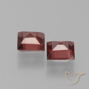 Gemme di Granato Piropo Rosso scarlatto profondo naturale da 1.40 ct, Quadrato, VVS
