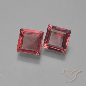 Gemme di Granato Piropo Vino Rosso Profondo naturale da 1.45 ct, Quadrato, VS