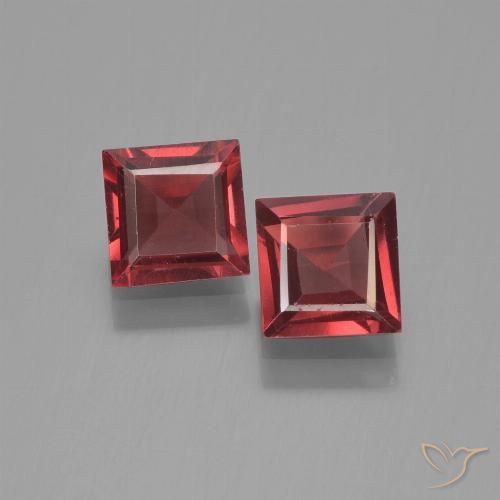 1.49ctw Naturale Vino Rosso Profondo Granato Piropo, Quadrato, VVS-VS