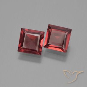 Gemme di Granato Piropo Vino Rosso Profondo naturale da 1.49 ct, Quadrato, VVS-VS