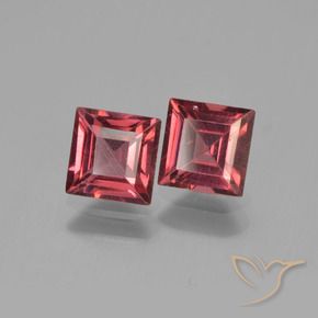 Gemme di Granato Piropo Rosso Merlot naturale da 1.62 ct, Quadrato, VVS