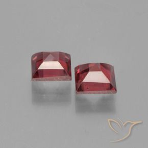 Gemme di Granato Piropo Rosso Merlot naturale da 1.62 ct, Quadrato, VVS