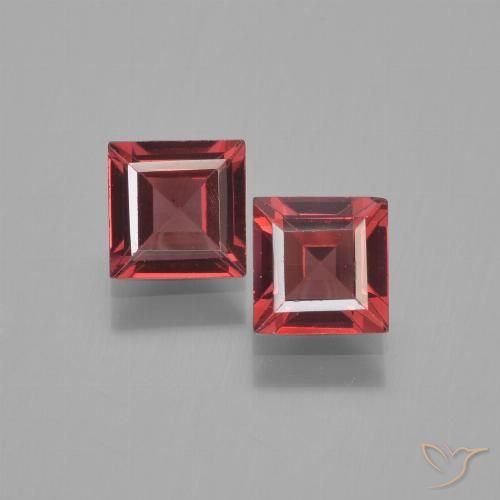 1.48ctw Naturale Rosso scuro Granato Piropo, Quadrato, VVS-VS