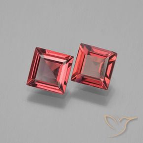 Gemme di Granato Piropo Rosso scuro naturale da 1.48 ct, Quadrato, VVS-VS