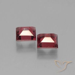 Gemme di Granato Piropo Vino Rosso Profondo naturale da 1.48 ct, Quadrato, VS