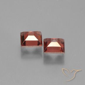 Gemme di Granato Piropo Rosso scarlatto naturale da 1.59 ct, Quadrato, VVS-VS