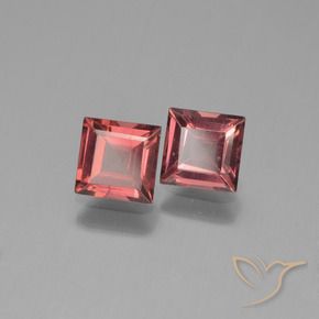 Gemme di Granato Piropo Rosso scuro naturale da 1.46 ct, Quadrato, VS