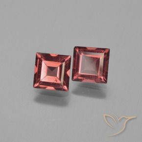 Gemme di Granato Piropo Rosso scarlatto naturale da 1.56 ct, Quadrato, VS