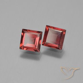 Gemme di Granato Piropo Rosso Merlot naturale da 1.45 ct, Quadrato, VVS-VS