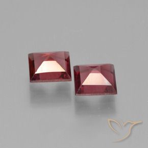 Gemme di Granato Piropo Rosso medio naturale da 1.50 ct, Quadrato, VVS