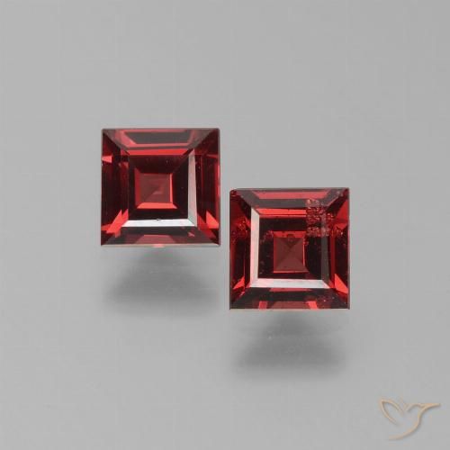 1.49ctw Naturale Rosso scuro Granato Piropo, Quadrato, VS