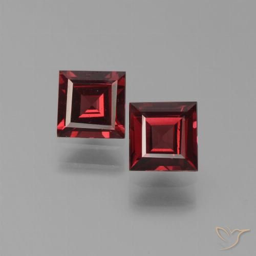 1.46ctw Naturale Rosso scuro Granato Piropo, Quadrato, VS