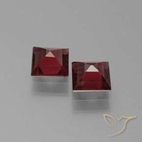 Gemme di Granato Piropo Rosso scuro naturale da 1.46 ct, Quadrato, VS