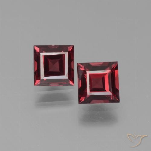 1.53ctw Naturale Rosso scuro Granato Piropo, Quadrato, VS