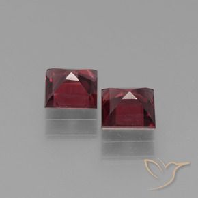 Gemme di Granato Piropo Rosso scuro naturale da 1.53 ct, Quadrato, VS