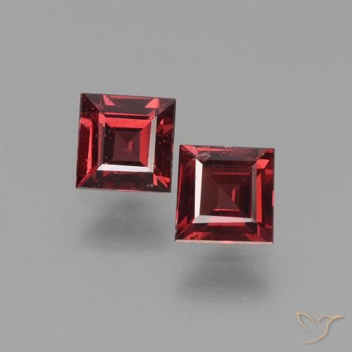 1.52ctw Naturale Rosso scuro Granato Piropo, Quadrato, VS