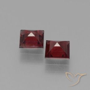 Gemme di Granato Piropo Rosso scuro naturale da 1.52 ct, Quadrato, VS