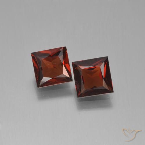 1.41ctw Naturale Rosso scuro Granato Piropo, Quadrato, VS
