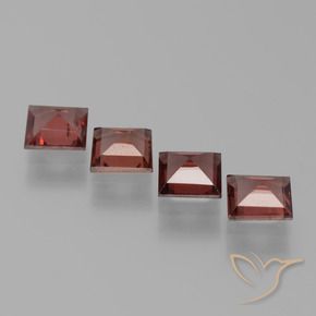 Gemme di Granato Piropo Ribes Rosso naturale da 2.84 ct, Quadrato, VS